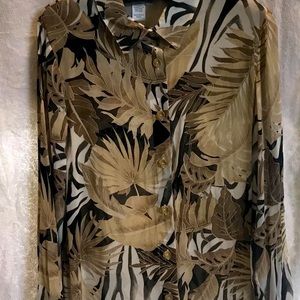 Perfect year round sheer long sleeve blouse